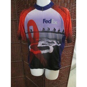 Voler FedEx Cycling Jersey 3/4 zip Mens 2XL Shirt